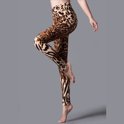 Brushed Printed High Waist Pants Yoga Leggings trendy