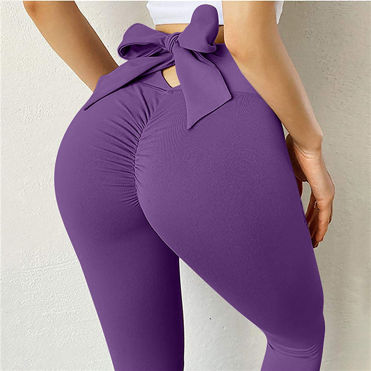 Bow 3 Pack Women's Gradient Butterfly High-Waist Butt-Lifting Leggings | Seamless Yoga Pants | Scrunch Elastic Tights