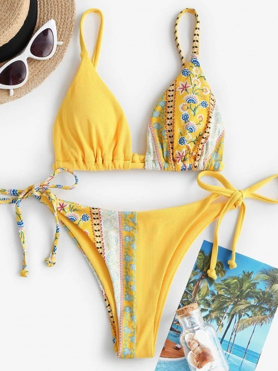Split Two-piece Bikini Push-up Three-point trendy