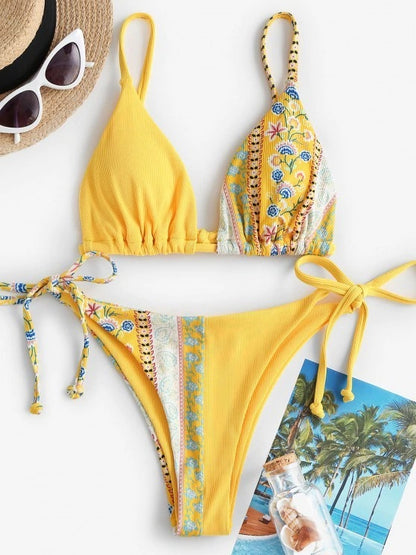 Split Two-piece Bikini Push-up Three-point trendy