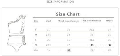 Flounced One-shoulder Bikini High Waist Swimming Trunks Swimsuit Set fashion