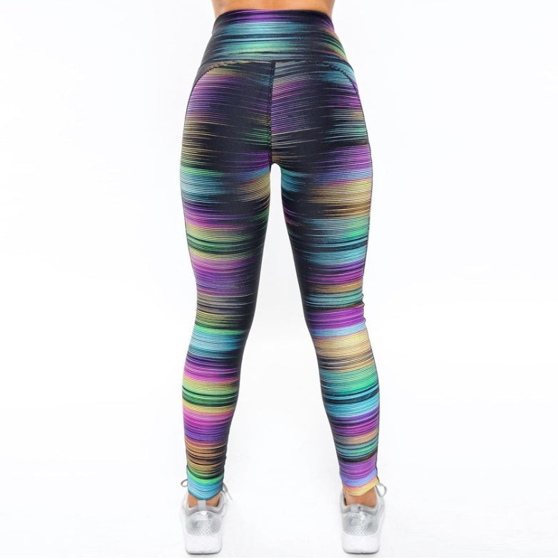 Best 3 Pack Women's Gradient Butterfly High-Waist Butt-Lifting Leggings | Seamless Yoga Pants | Scrunch Elastic Tights