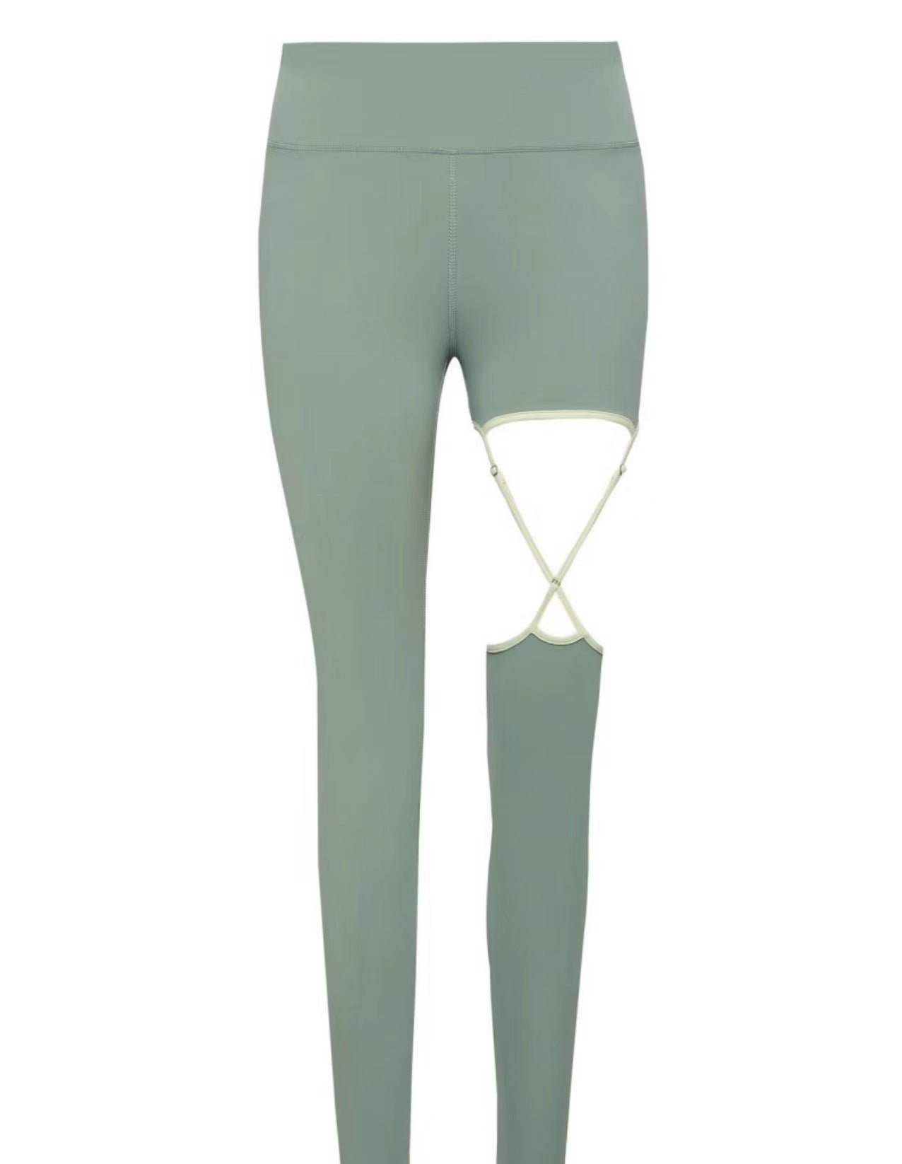 Fitness Tank Top Irregular Strap Pants