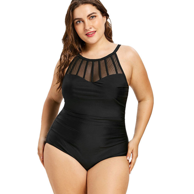 Plus Size Hot Spring One-Piece Swimsuit – Flattering, Stylish, and Comfortable Swimwear for Women