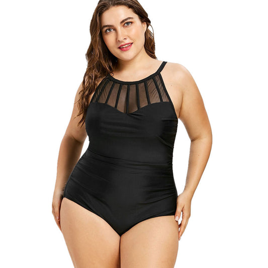 Plus Size Hot Spring One-Piece Swimsuit – Flattering, Stylish, and Comfortable Swimwear for Women
