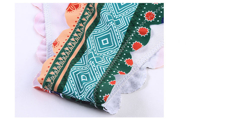 Low Rise Triangle Bikini | Vibrant Print Swimsuit | Summer Beachwear for Women