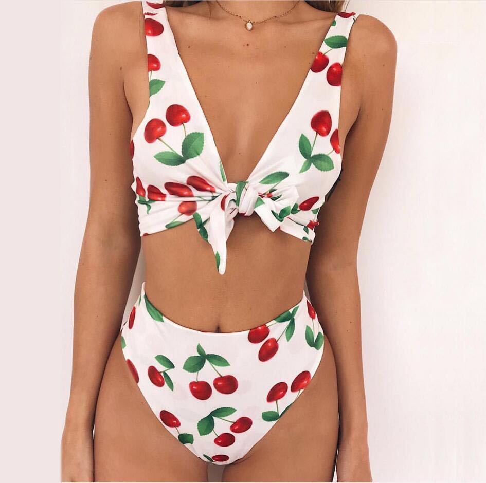Bikini trendy knotted double-sided swimsuit