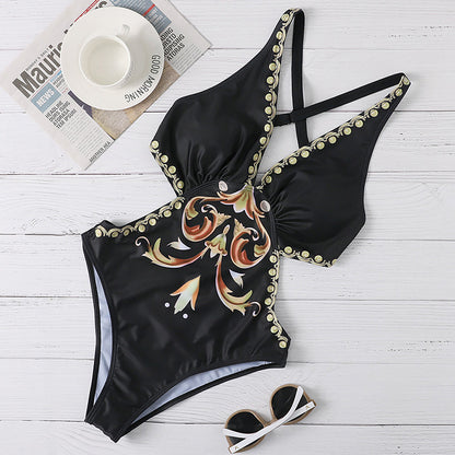Women's bikini with chain print trendy