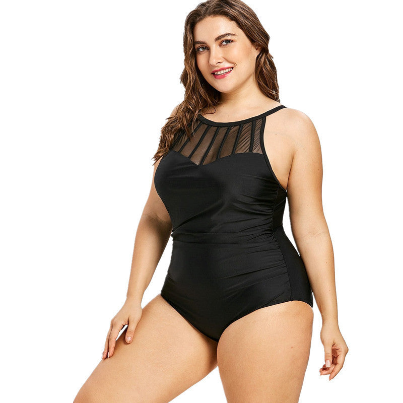 Plus Size Hot Spring One-Piece Swimsuit – Flattering, Stylish, and Comfortable Swimwear for Women
