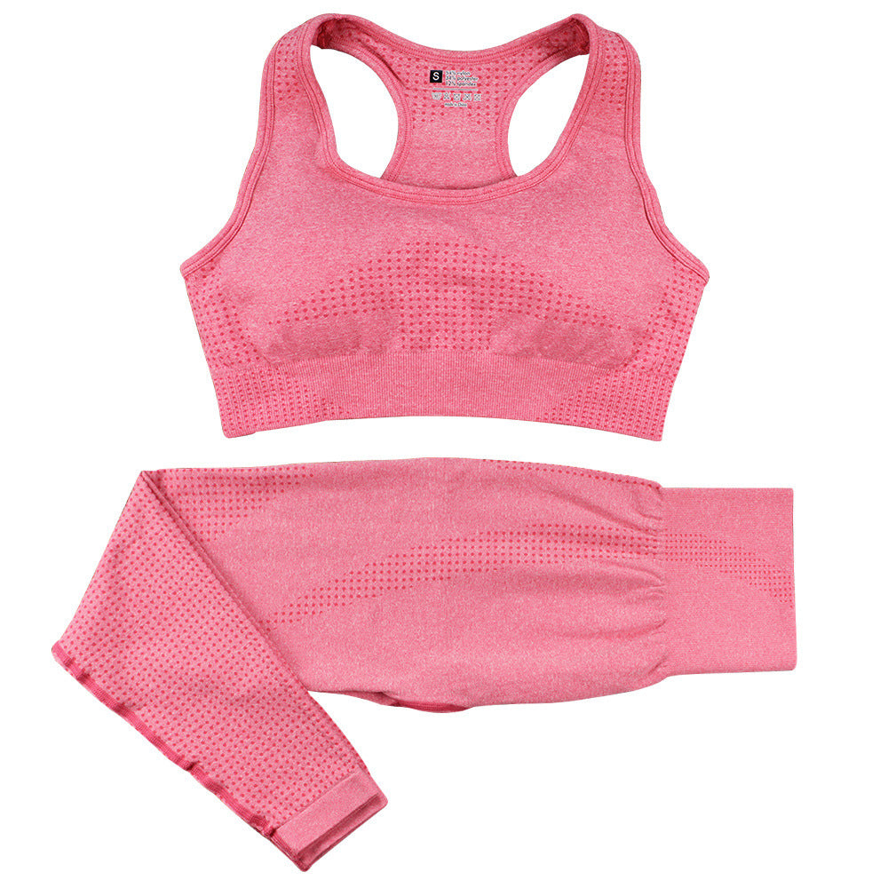 2PCS Seamless Yoga Set Women - High Waist Leggings & Crop Top | Workout Gym Fitness Sportswear