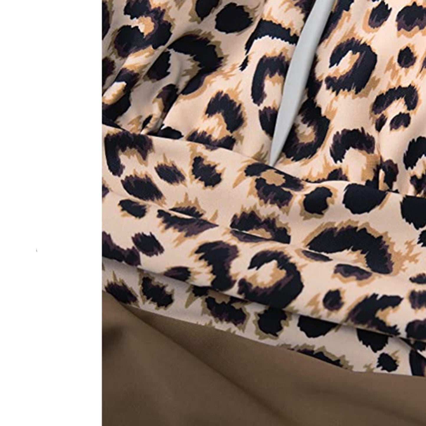 Halter Backless Bikini Waist Print Leopard Color Block One-Piece Swimsuit for Women