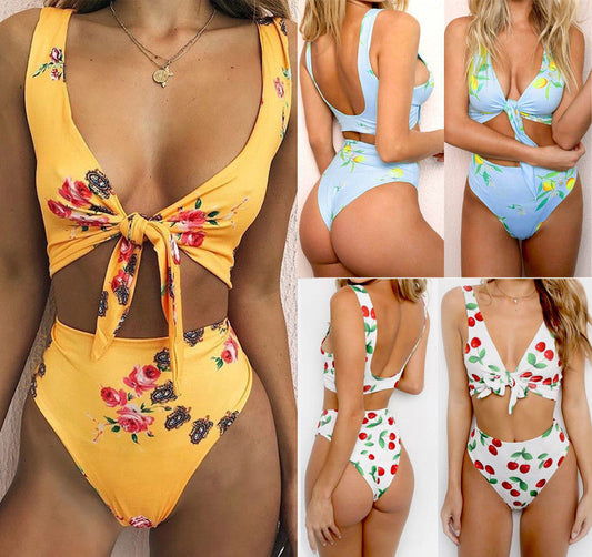 Bikini trendy knotted double-sided swimsuit