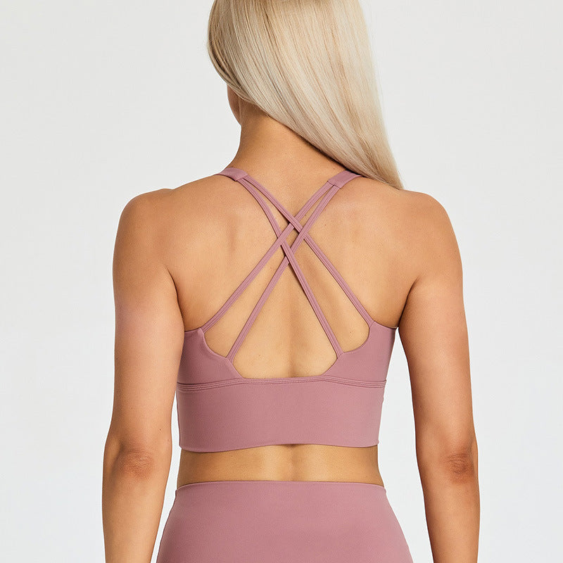 Fitness Bra With Chest Pad Cross Beauty Back Exercise Underwear fashion