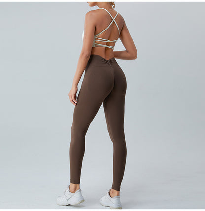 Seamless Nude Feel Yoga Clothes Women's Quick-drying Running Workout Bra trendy