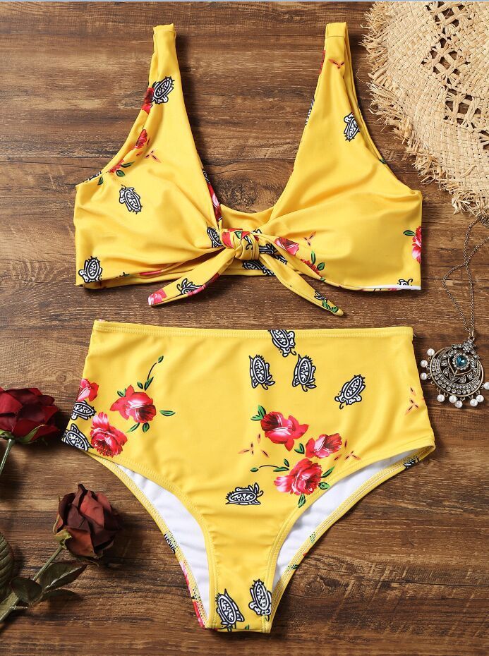 Bikini trendy knotted double-sided swimsuit