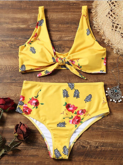 Bikini trendy knotted double-sided swimsuit