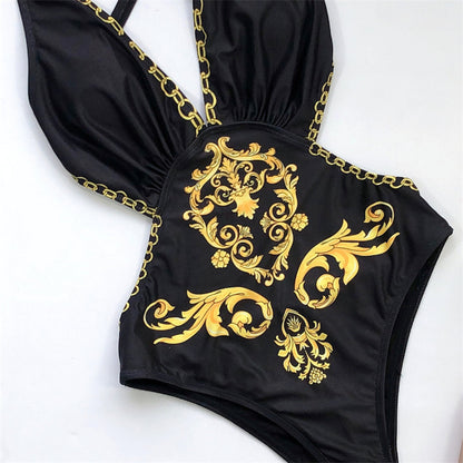 Women's bikini with chain print trendy