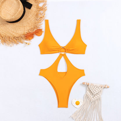 Women's Triangle One Piece Swimsuit trendy