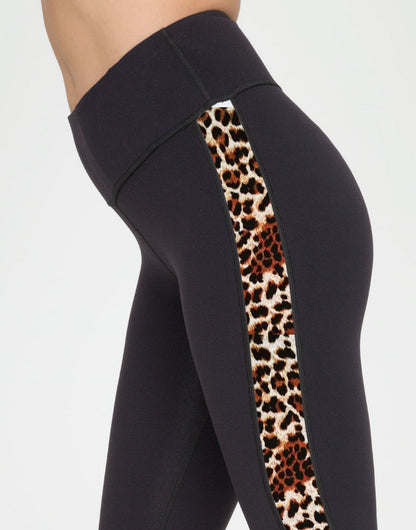 Fitness Leggings Leather Strap Stitching Nine Points Yoga Pants new fashion