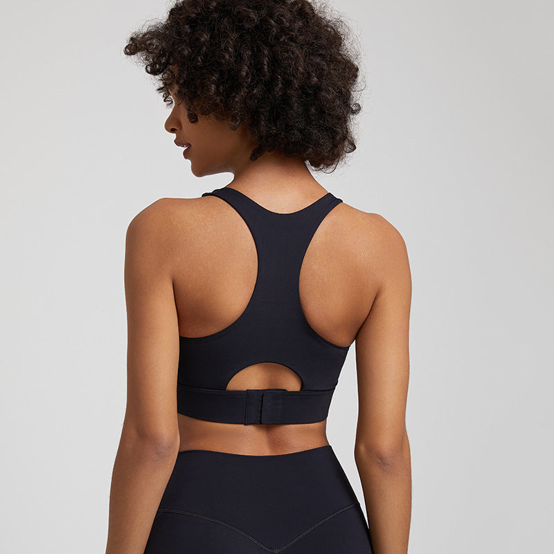 New Nude Feel Yoga Vest Women's European And American Shockproof Outdoor