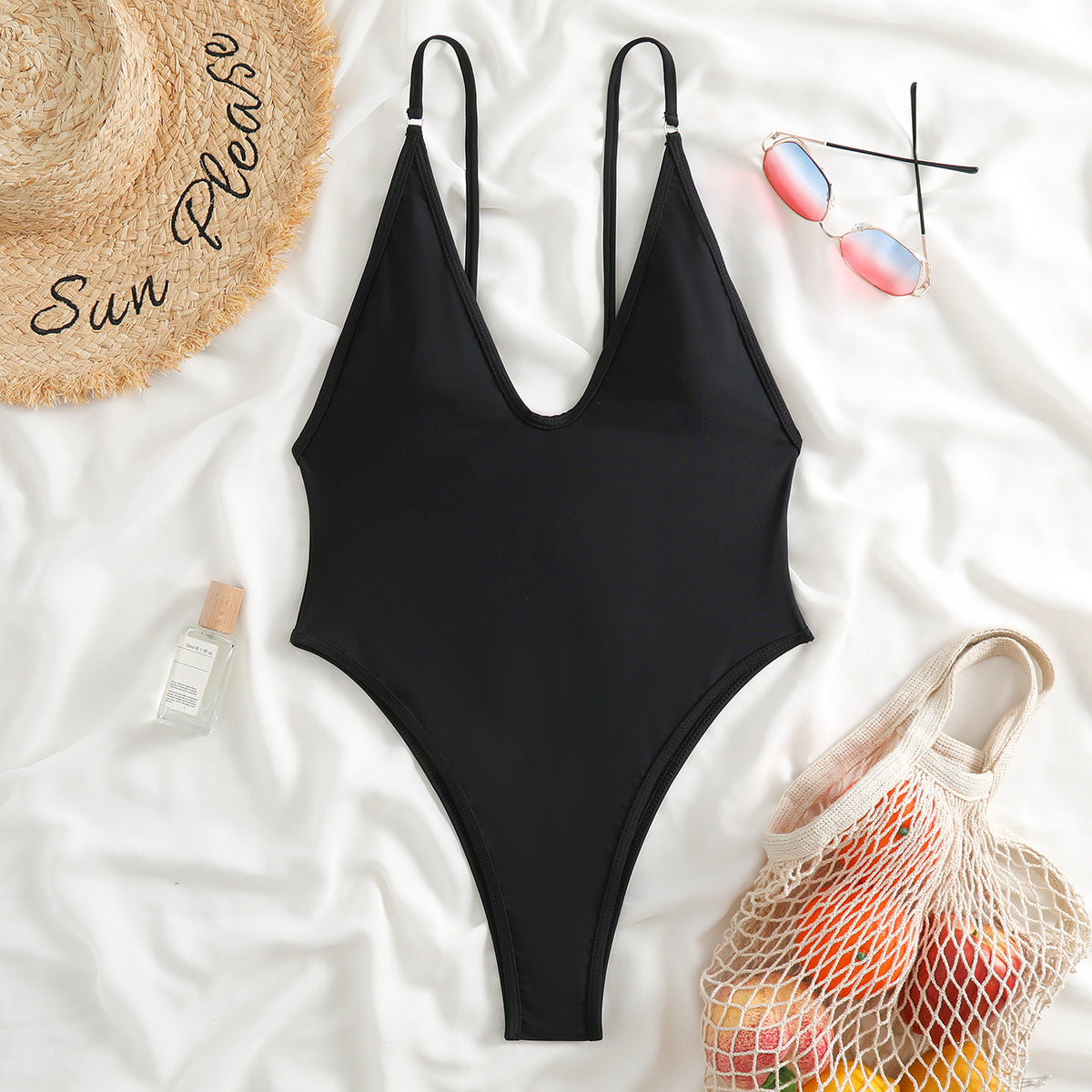 Fashion Suspenders One-Piece Swimsuit for Women