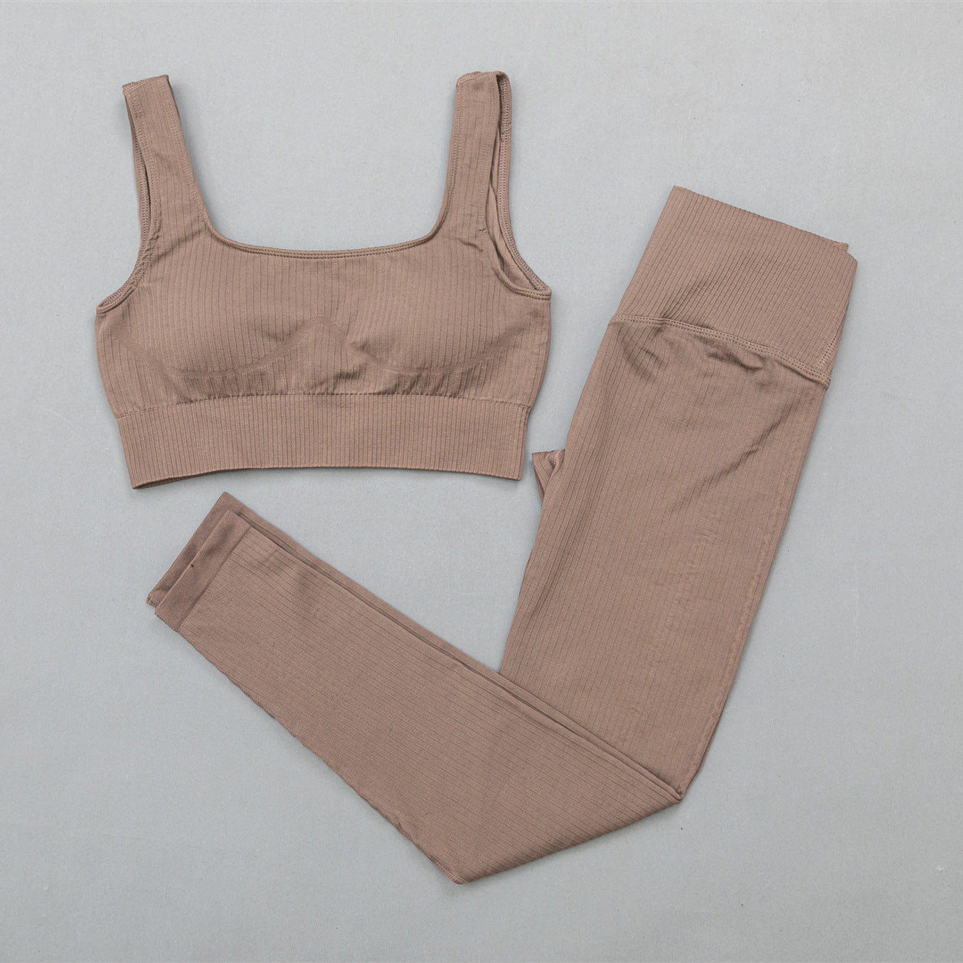 Sports seamless fitness bra set trendy