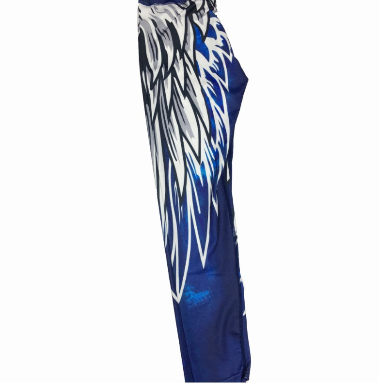 3D Wings Digital Print Yoga Leggings trendy
