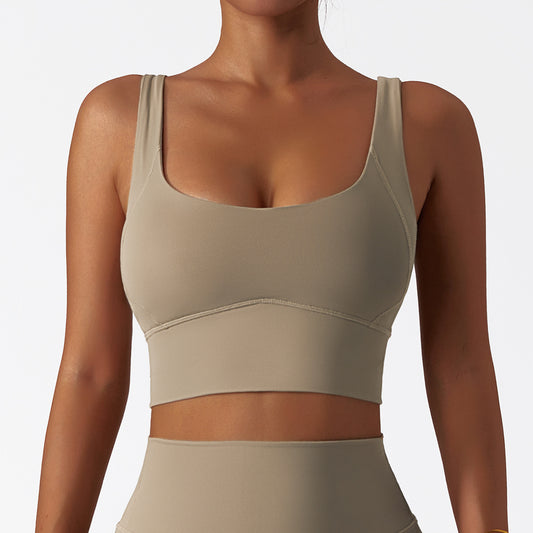 Running Sports Quick-drying Nude Feel Yoga Push Up Bras Shockproof Fitness Vest trendy