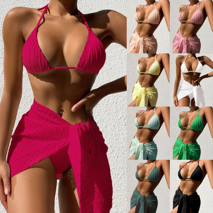 3pcs Halterneck Swimsuit Set - Sexy Summer Swimwear with Stunning Style