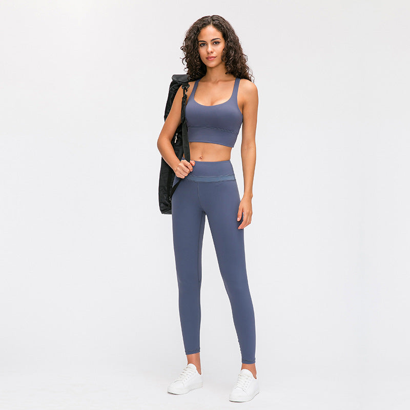 Sports bra fitness shockproof running bra without steel ring trendy