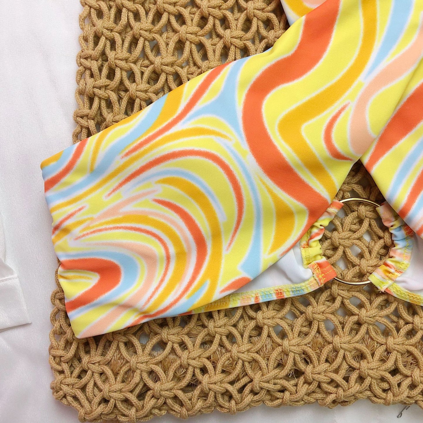 Vibrant Swimwear Colour Printing Three-Piece Set – Stylish & Comfortable Beachwear for Summer