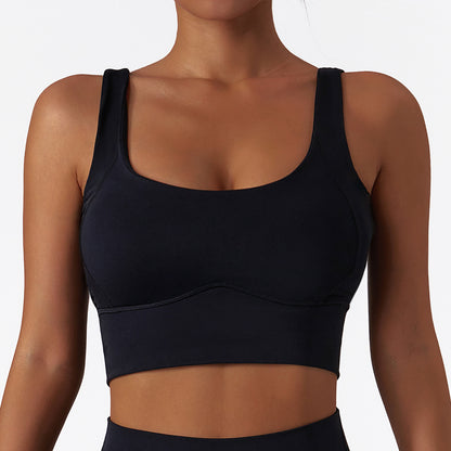 Running Sports Quick-drying Nude Feel Yoga Push Up Bras Shockproof Fitness Vest trendy