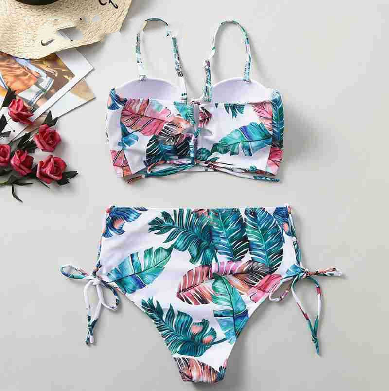 Summer Bikini Set Push Up Swimsuit for Women | Sexy Halter Top & High Waist Bottom | Beach & Pool Ready