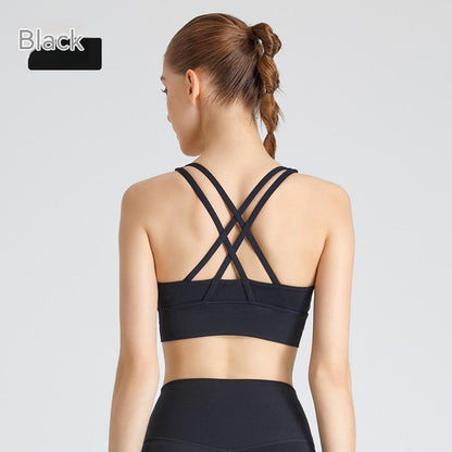 Cross Beauty Back Fitness Vest - Stylish Workout Top for Support & Comfort
