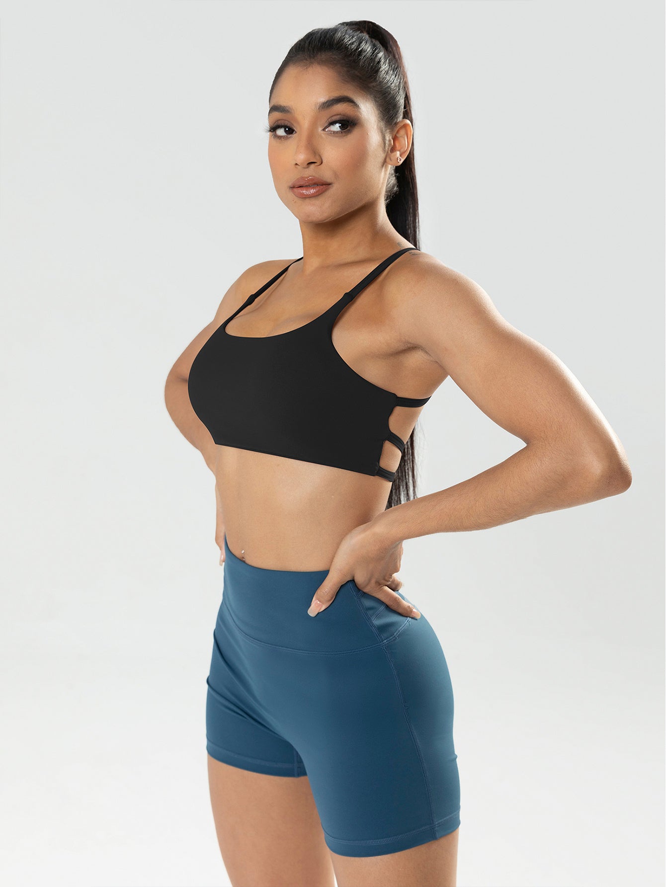 2-Pack Strappy Sports Bras for Women - Criss Cross Chic Comfort, Cute & Comfy Wireless Yoga Bras