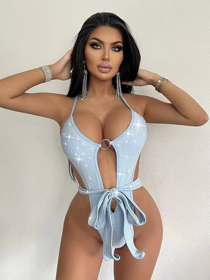 New Solid Color Sexy One Piece Swimsuit