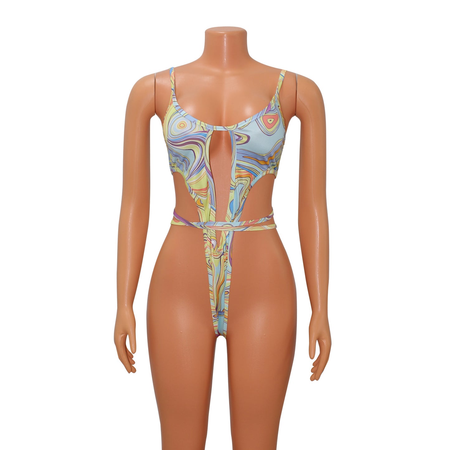 Women's Fashion Print Swimsuit Two Piece Set trendy