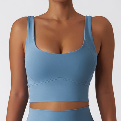 Running Sports Quick-drying Nude Feel Yoga Push Up Bras Shockproof Fitness Vest trendy