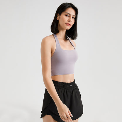 Women's Halter Push-up Running Fitness Bra Outerwear fasion
