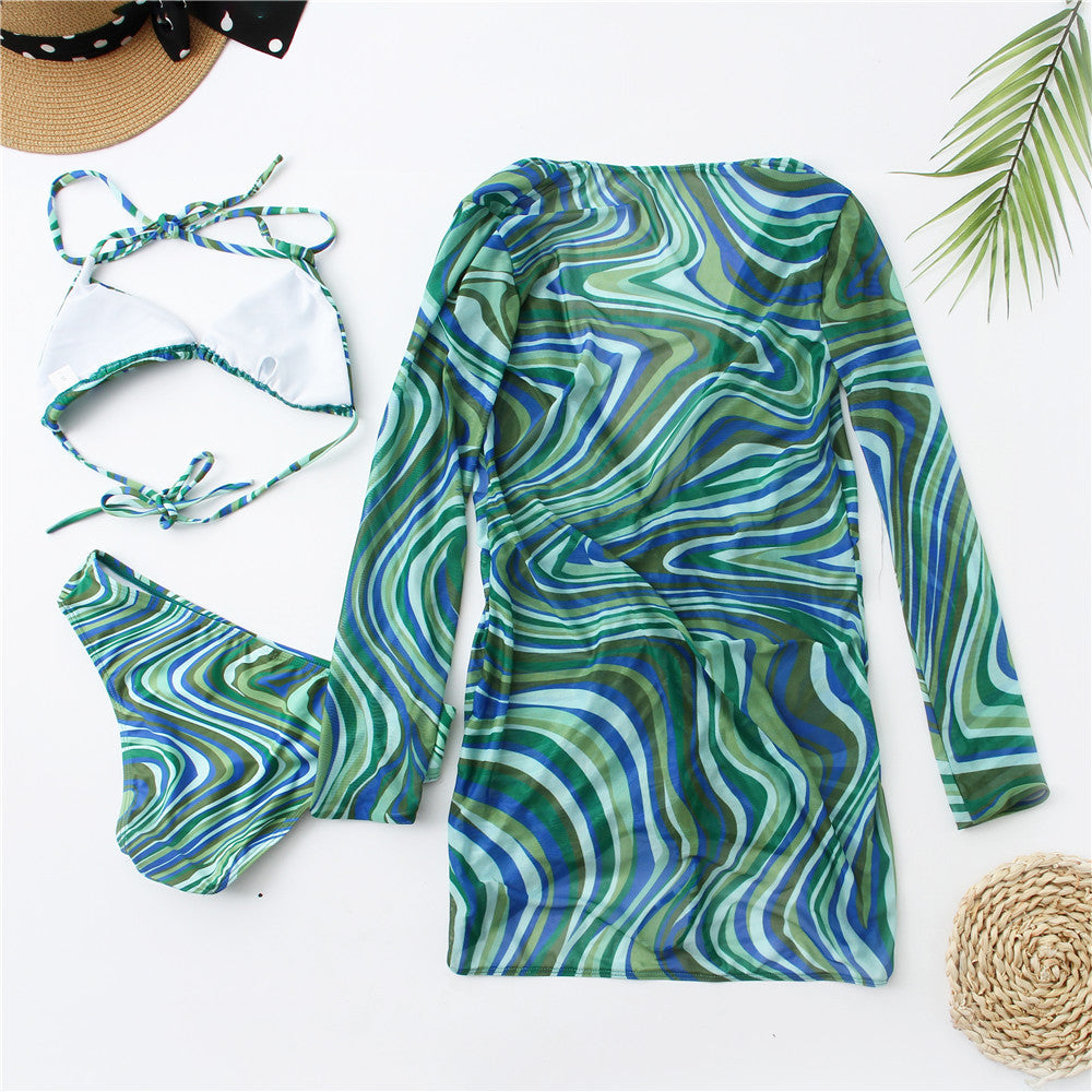 Mesh Three Piece Bikini Women trendy
