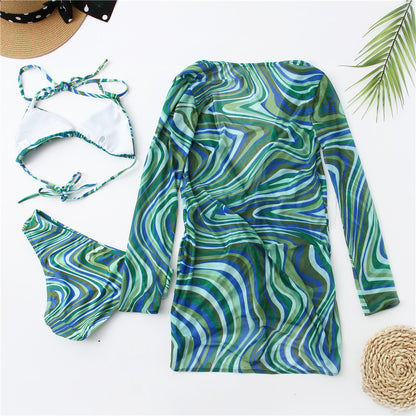 Mesh Three Piece Bikini Women trendy