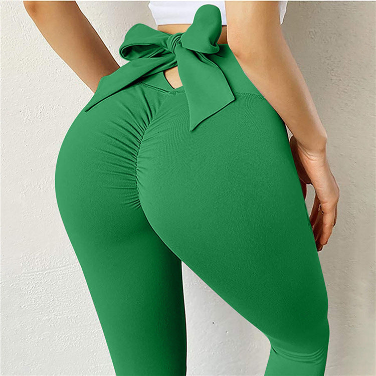 Bow 3 Pack Women's Gradient Butterfly High-Waist Butt-Lifting Leggings | Seamless Yoga Pants | Scrunch Elastic Tights