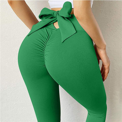 Bow 3 Pack Women's Gradient Butterfly High-Waist Butt-Lifting Leggings | Seamless Yoga Pants | Scrunch Elastic Tights