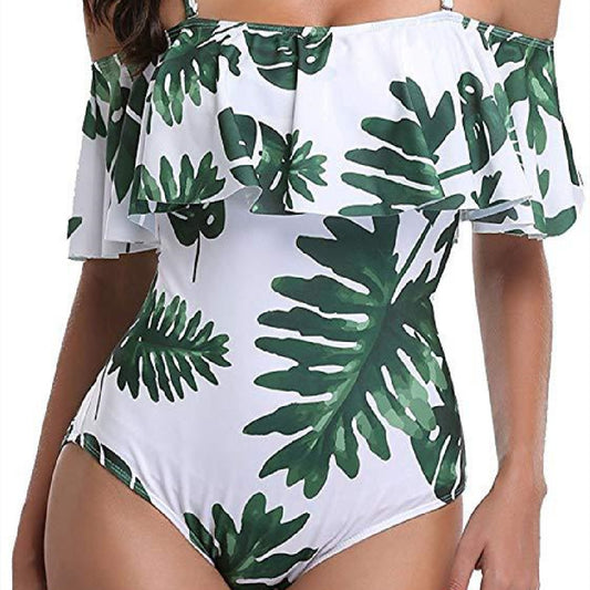 Slim Off Shoulder Women's One-Piece Swimsuit | Elegant & Sexy Swimwear for Beach & Pool