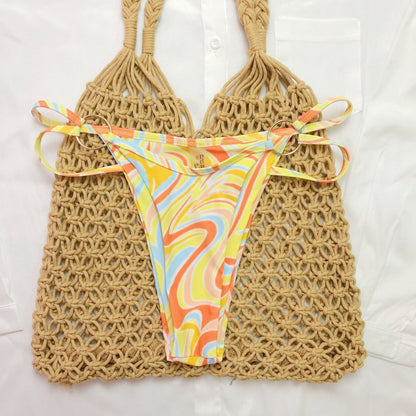 Vibrant Swimwear Colour Printing Three-Piece Set – Stylish & Comfortable Beachwear for Summer