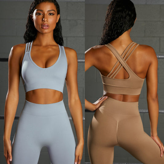 Women's Beauty Back Exercise Fitness Wear European And American High-waisted Yoga Pants
