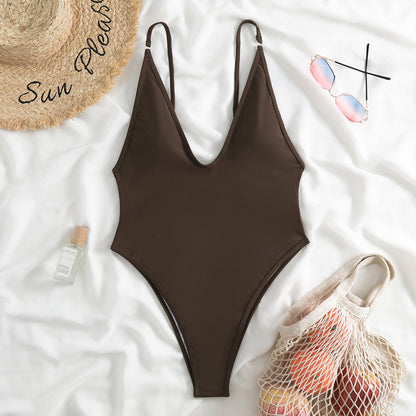 Fashion Suspenders One-Piece Swimsuit for Women